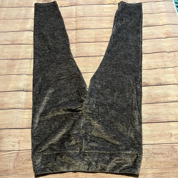 Gray Soft Velveteen Lounge Athleisure Sweat Pants, Size Xl / Juniors 15 - 17 - Picture 3 of 5